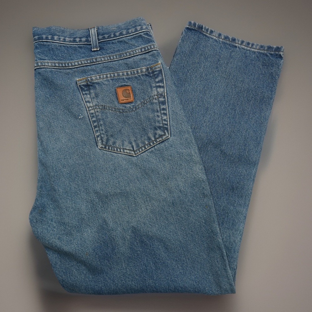 Carhartt Men's 40X30 (38X29.5) Traditional Fit Denim Straight Jeans Leg  B18 DST